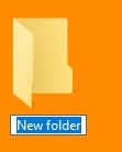 create new folder by keyboard shortcut